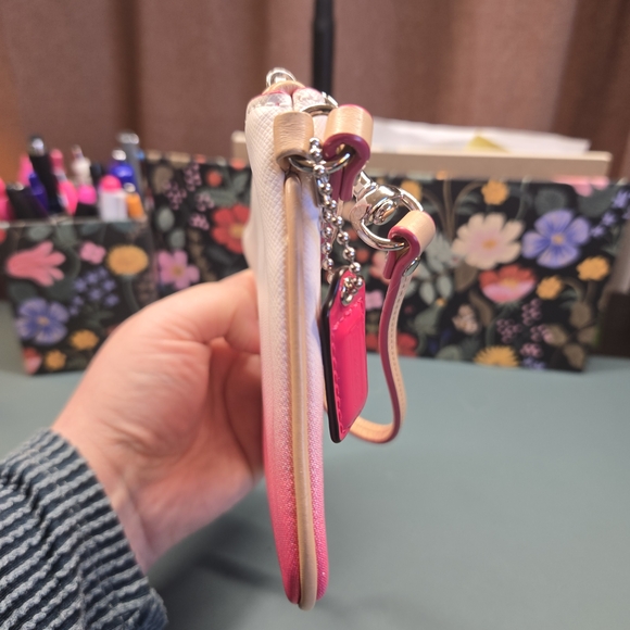 COACH Peyton Pink Ombre Small Wristlet - Picture 11 of 15